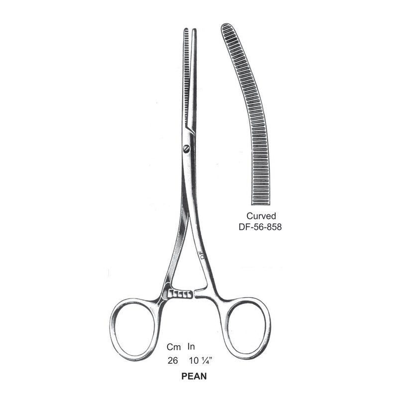 Pean Artery Forceps, Curved, 26cm (DF-56-858) by Dr. Frigz