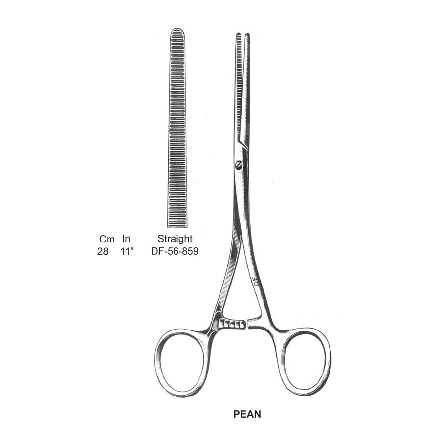 Pean Artery Forceps, Straight, 28cm (DF-56-859) by Dr. Frigz