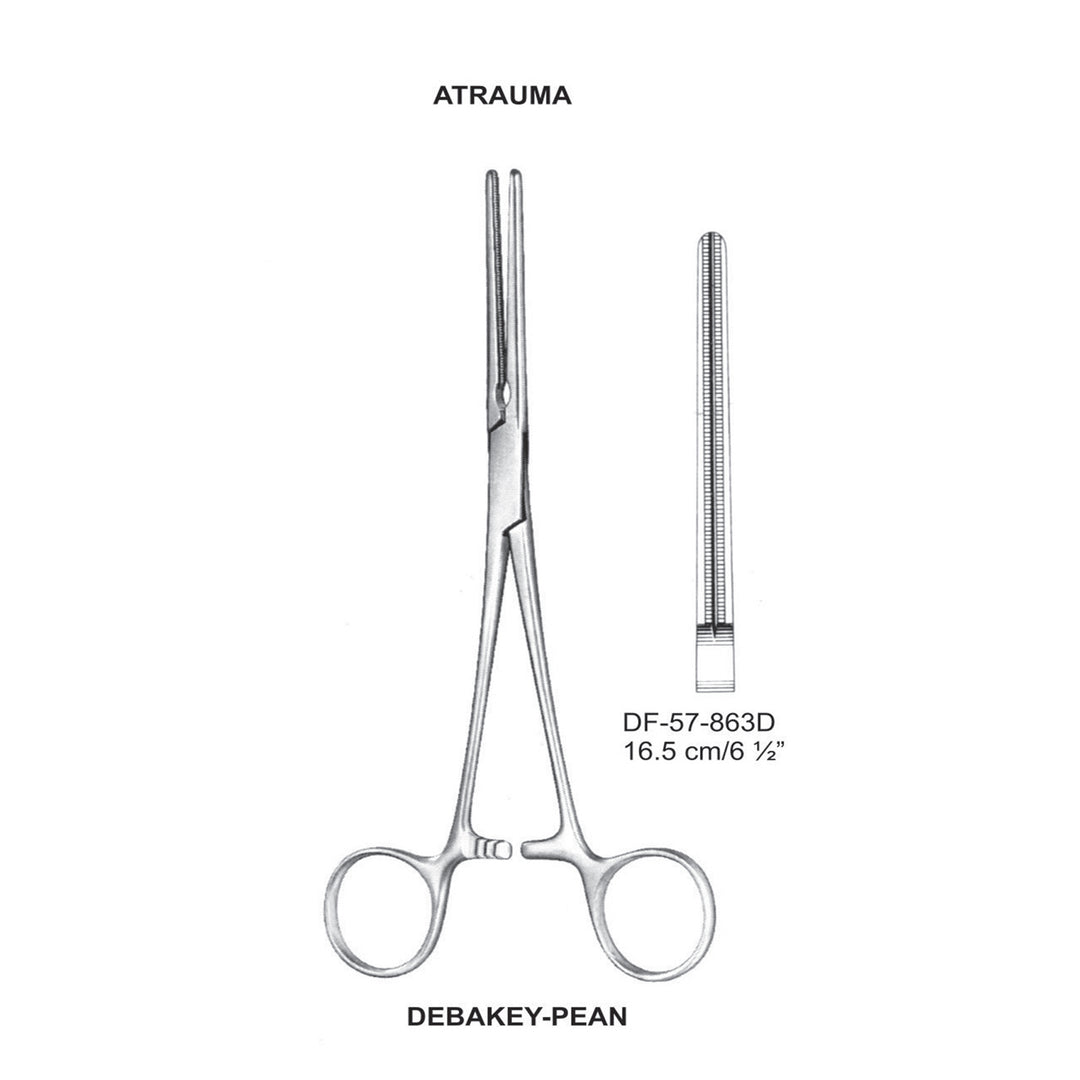Debakey-Pean Atrauma Artery Forceps, Straight, 16.5cm (DF-57-863D) by Dr. Frigz