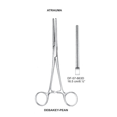 Debakey-Pean Atrauma Artery Forceps, Straight, 16.5cm (DF-57-863D)