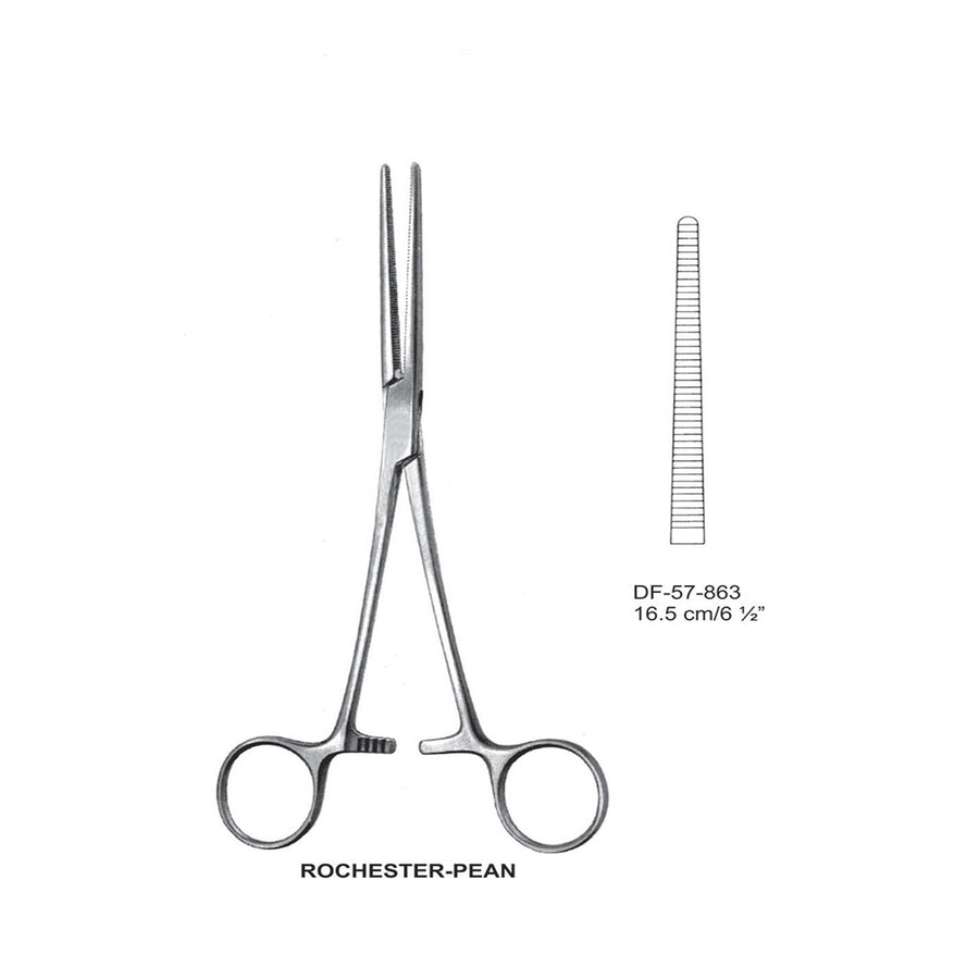 Rochester-Pean Artery Forceps, Straight, 16.5cm (DF-57-863) by Dr. Frigz