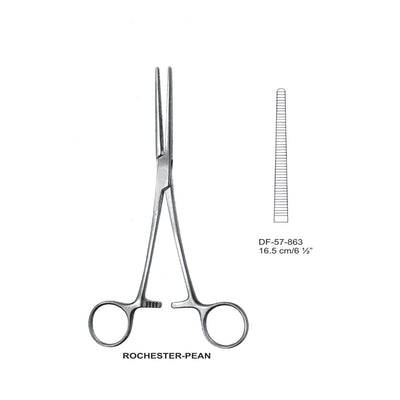 Rochester-Pean Artery Forceps, Straight, 16.5cm (DF-57-863)
