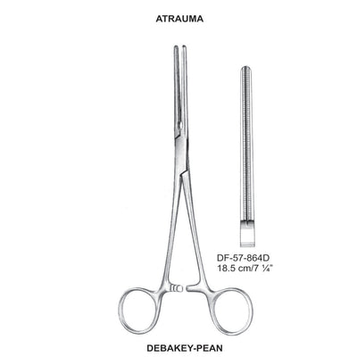 Debakey-Pean Atrauma Artery Forceps, Straight, 18.5cm (DF-57-864D) by Dr. Frigz