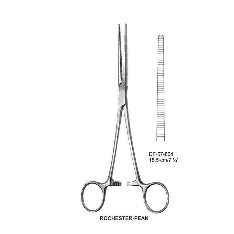 Rochester-Pean Artery Forceps, Straight, 18.5cm (DF-57-864) by Dr. Frigz