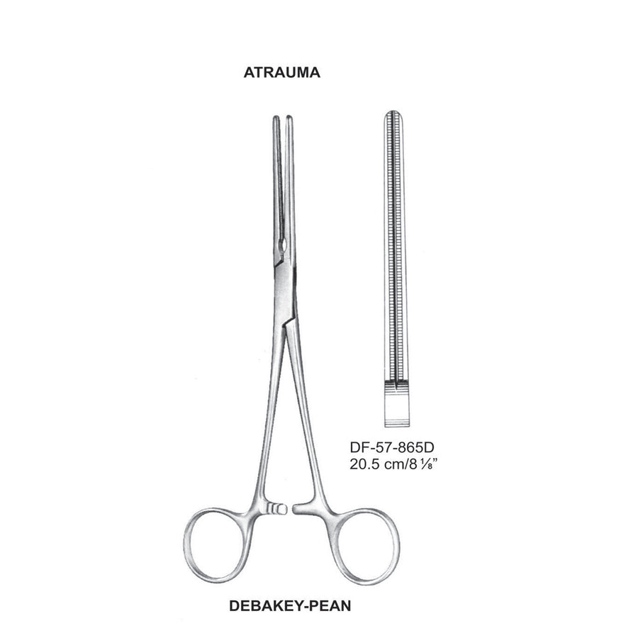 Debakey-Pean Atrauma Artery Forceps, Straight, 20.5cm (DF-57-865D) by Dr. Frigz