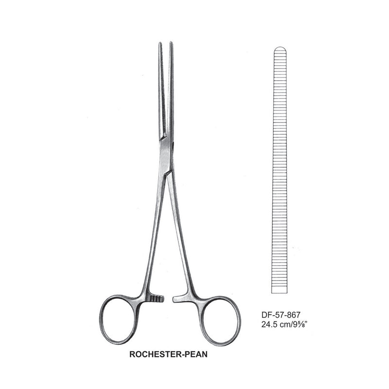 Rochester-Pean Artery Forceps, Straight, 24.5cm (DF-57-867) by Dr. Frigz