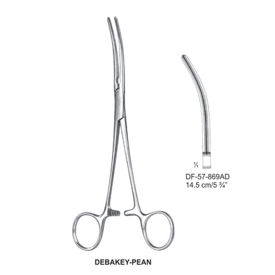 Debakey-Pean Atrauma Artery Forceps, Curved, 14.5cm (DF-57-869AD)