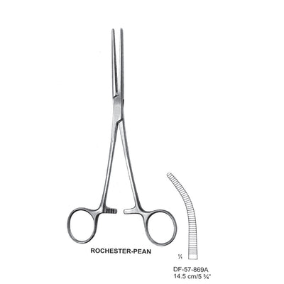 Rochester-Pean Artery Forceps, Curved, 14.5cm (DF-57-869A) by Dr. Frigz