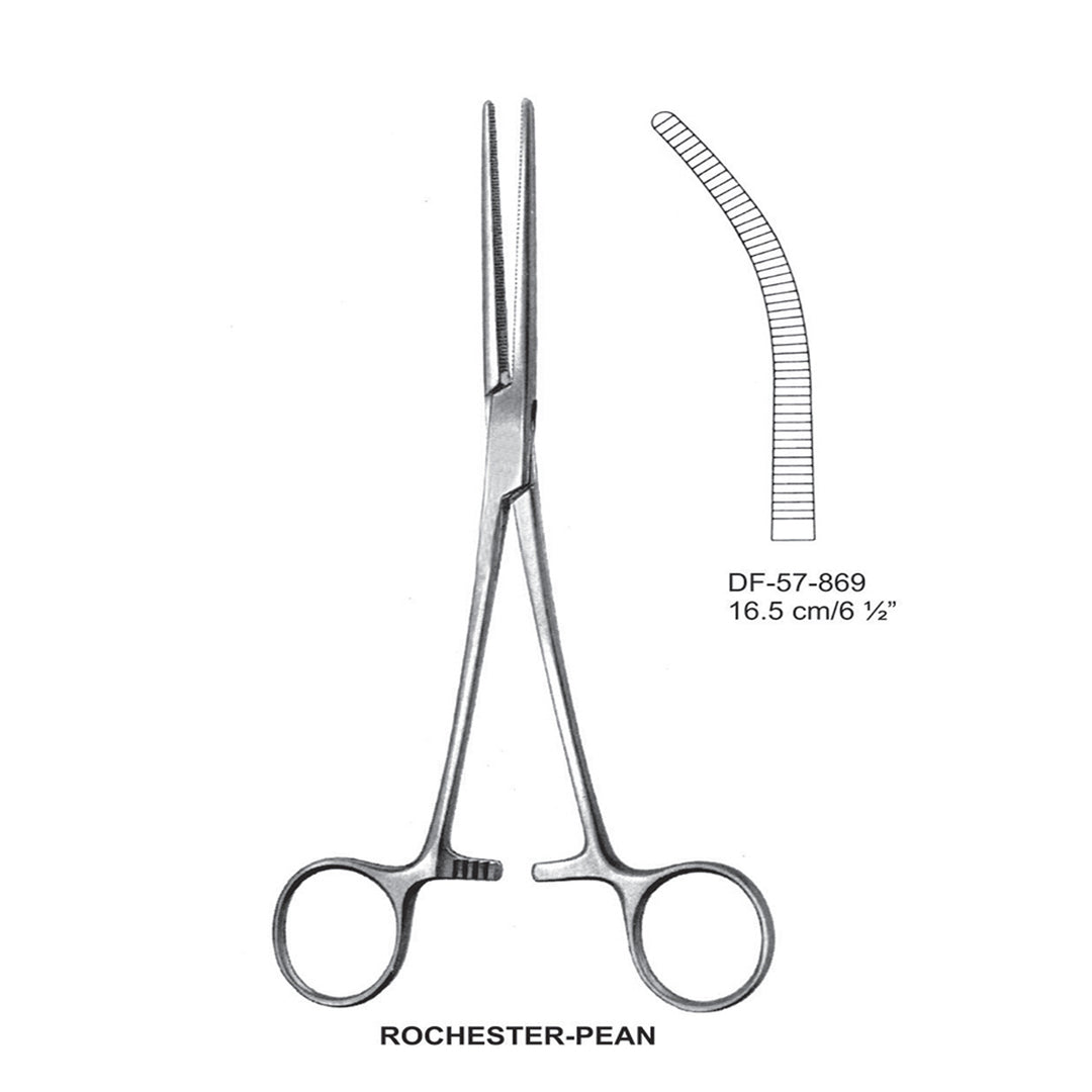Rochester-Pean Artery Forceps, Curved, 16.5cm (DF-57-869) by Dr. Frigz