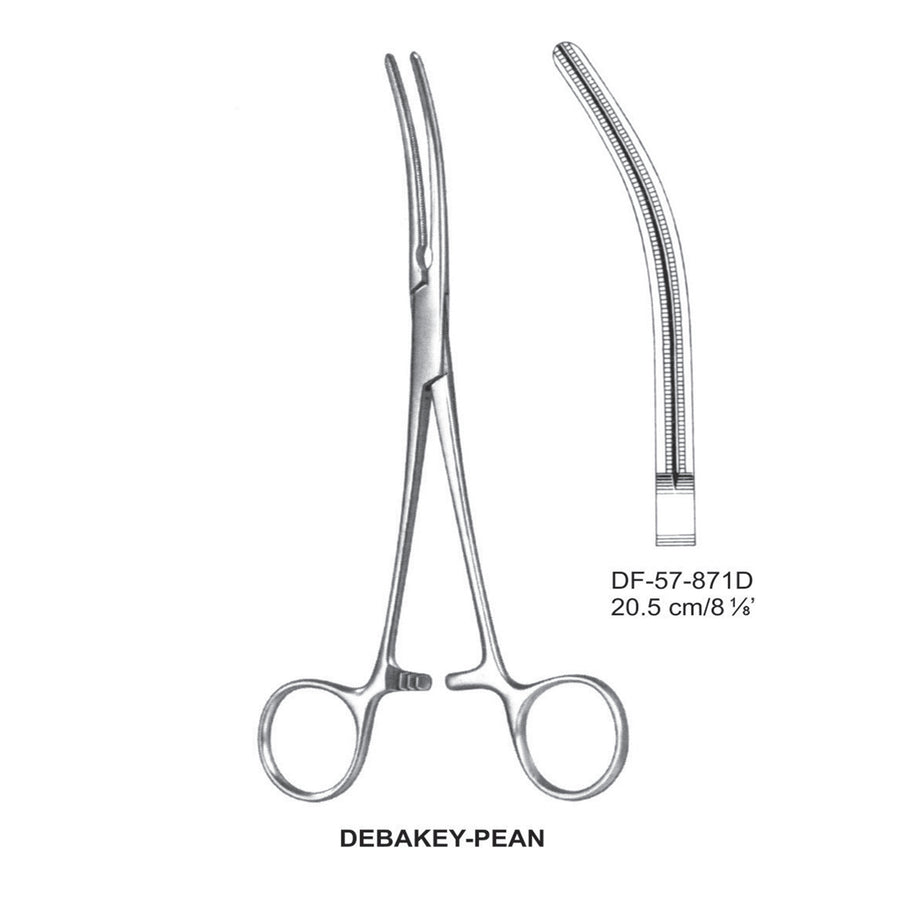 Debakey-Pean Atrauma Artery Forceps, Curved, 20.5cm (DF-57-871D) by Dr. Frigz