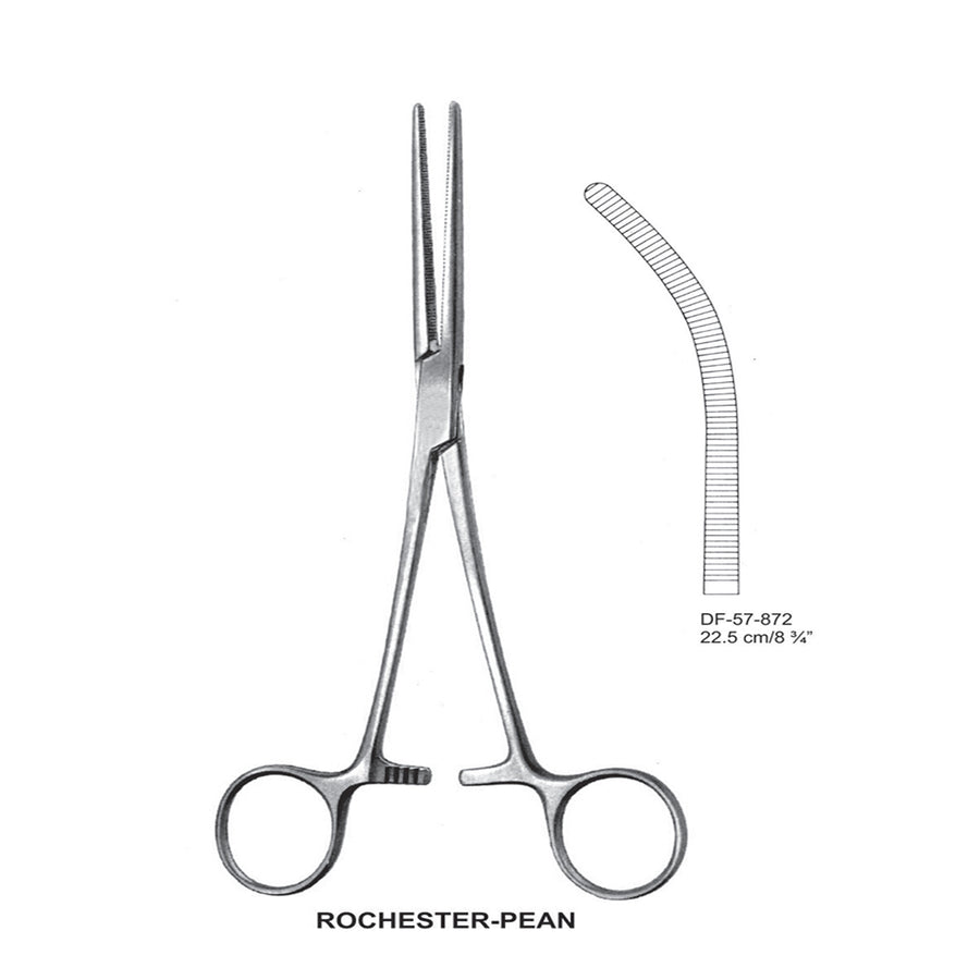 Rochester-Pean Artery Forceps, Curved, 22.5cm (DF-57-872) by Dr. Frigz
