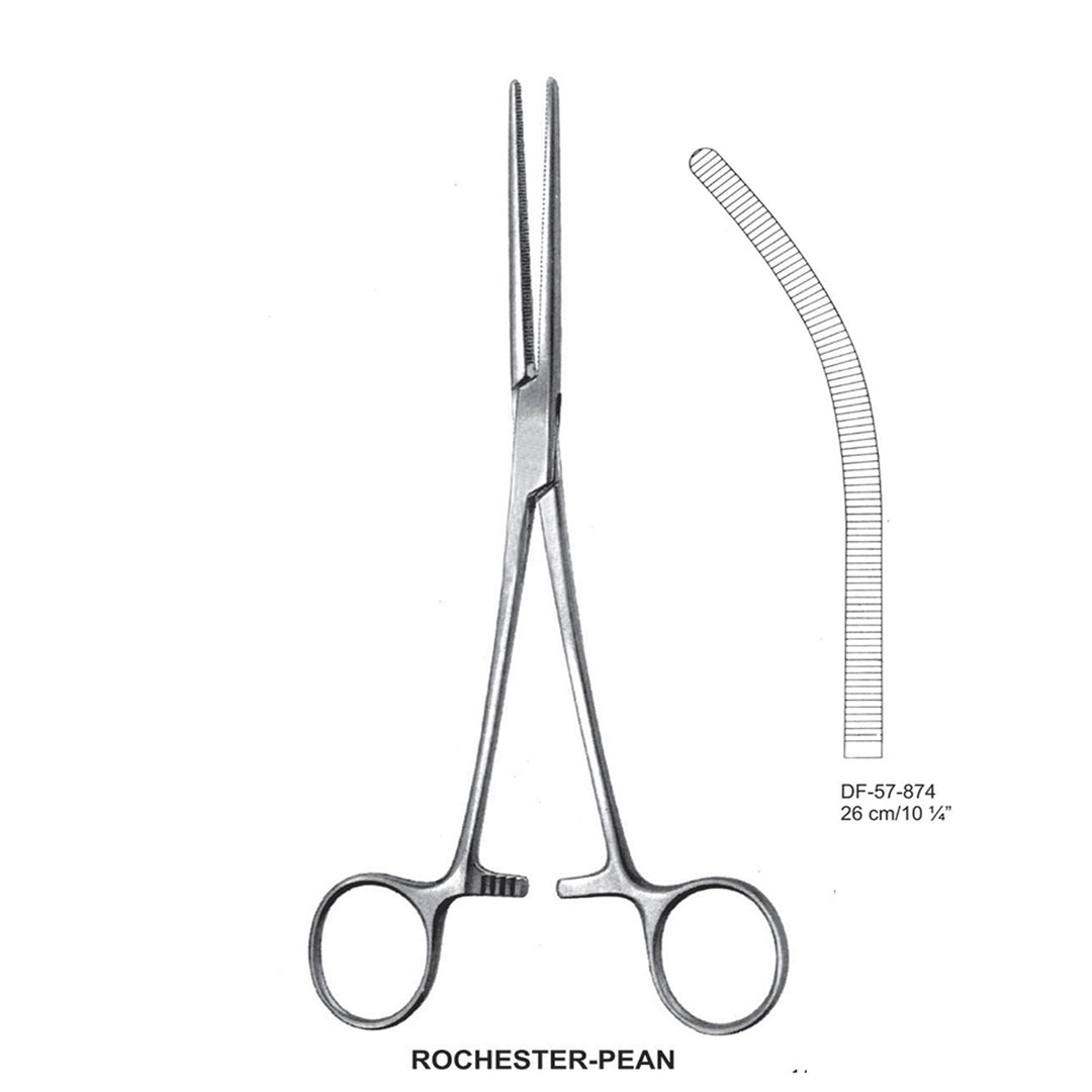 Rochester-Pean Artery Forceps, Curved, 26cm (DF-57-874) by Dr. Frigz
