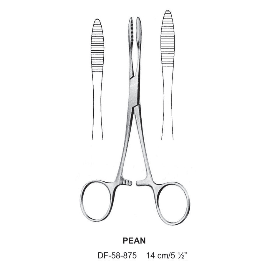 Pean Artery Forceps, Short Jaws, 14cm (DF-58-875) by Dr. Frigz