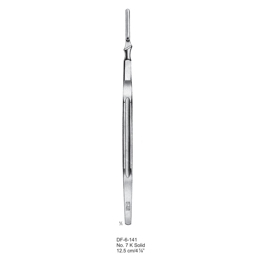 Scalpel Handle No.7K, Solid 12.5cm  (DF-6-141) by Dr. Frigz