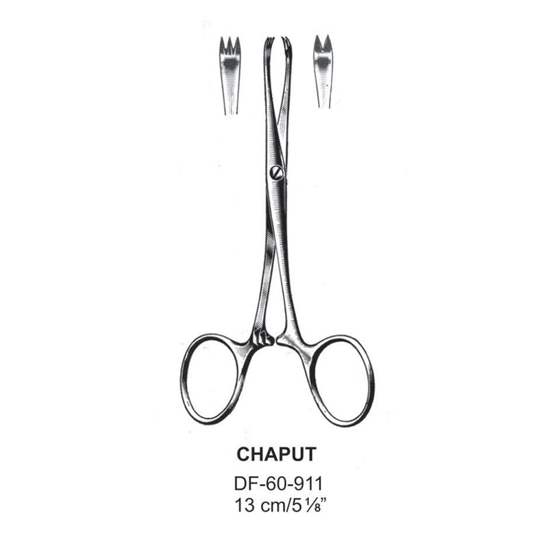 Chaput Artery Forceps, 2X3 Teeth, 13cm (DF-60-911) by Dr. Frigz