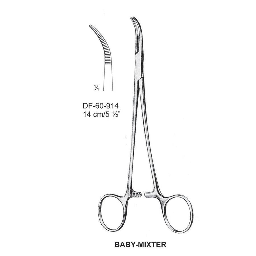 Baby-Mixter Artery Forceps, Curved, 14cm (DF-60-914) by Dr. Frigz