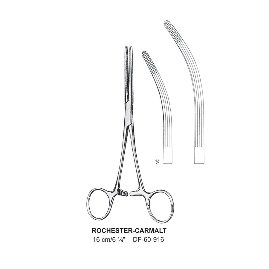 Rochester-Carmalt Artery Forceps, Curved, 16cm  (DF-60-916) by Dr. Frigz