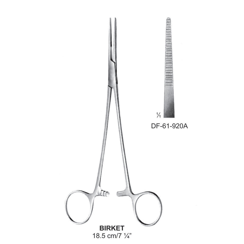 Birket Artery Forceps, Straight, 18.5cm (DF-61-920A) by Dr. Frigz