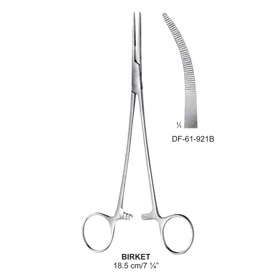 Birket Artery Forceps, Curved, 18.5cm (DF-61-921B) by Dr. Frigz