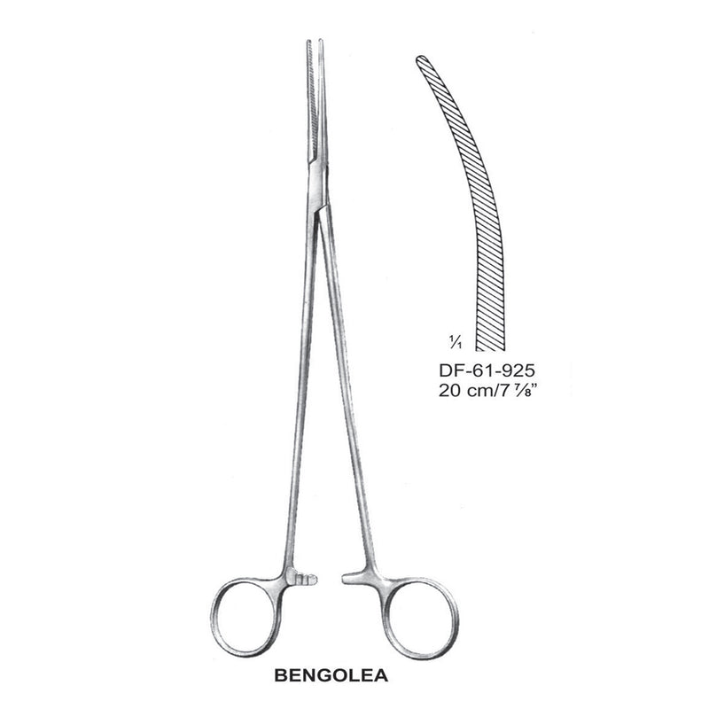 Bengolea Artery Forceps, Curved, 20cm (DF-61-925) by Dr. Frigz
