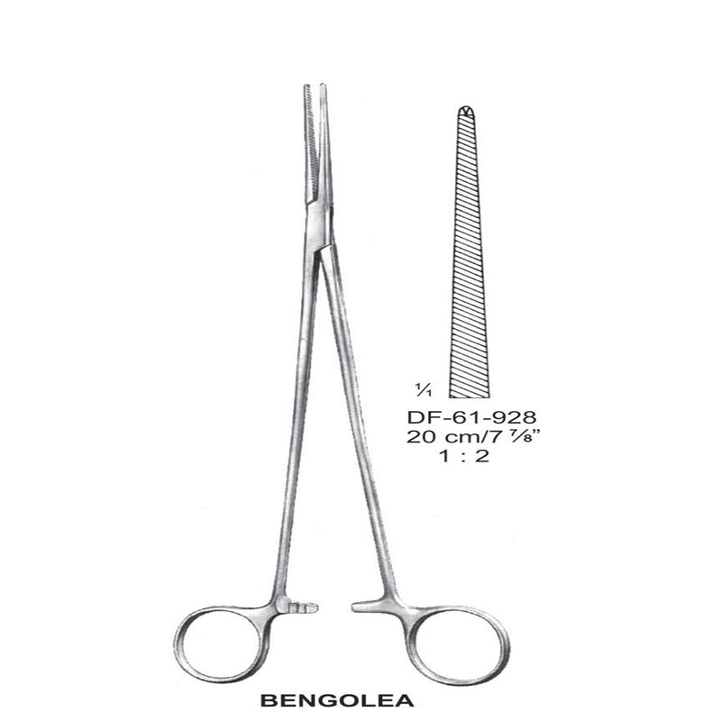 Bengolea Artery Forceps, Straight, 1X2 Teeth, 20cm (DF-61-928) by Dr. Frigz