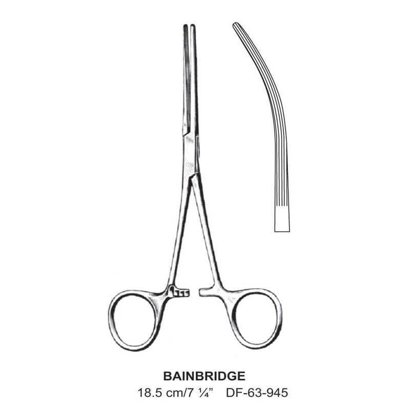 Bainbridge Artery Forceps, Curved, 18.5cm (DF-63-945) by Dr. Frigz