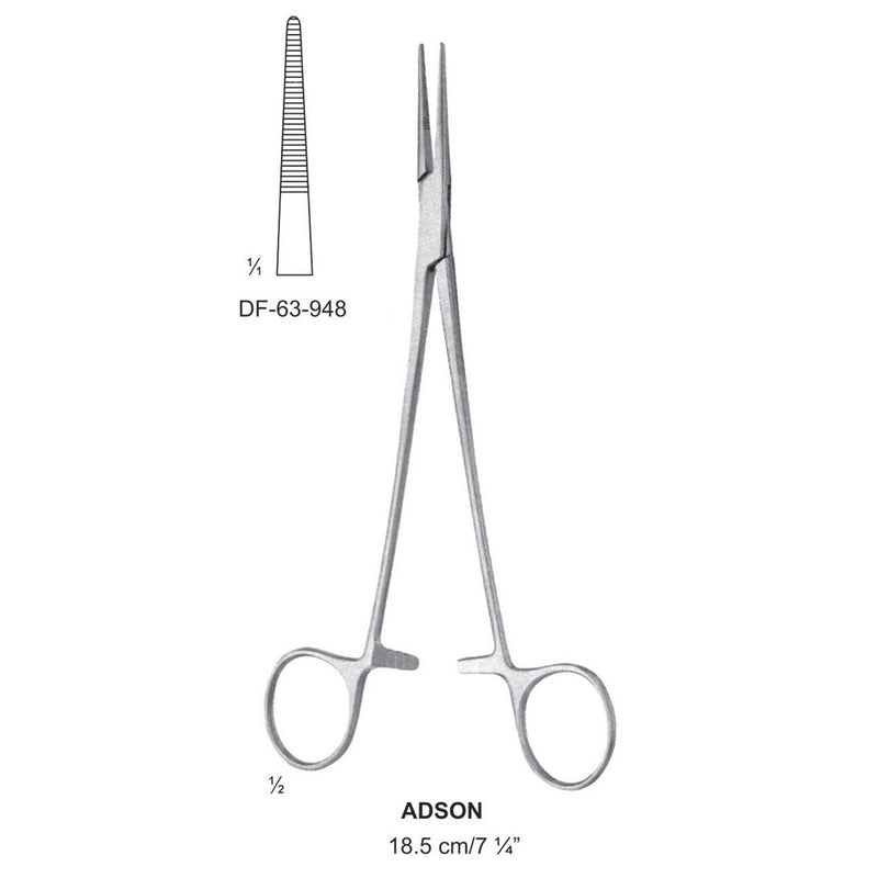 Adson Artery Forceps, Straight, 18.5cm (DF-63-948) by Dr. Frigz