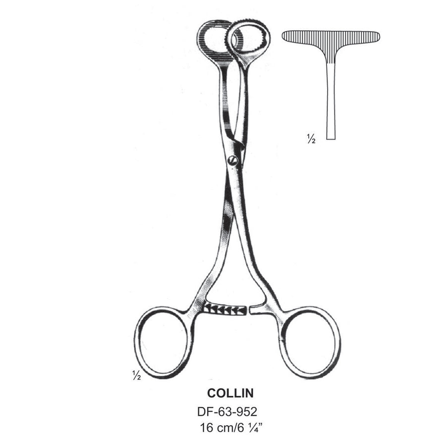 Collin Tongue Holding Forceps, T-Shaped Jaw, 16cm (DF-63-952) by Dr. Frigz