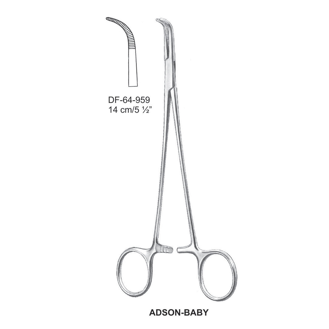 Adson-Baby Dissecting Forceps, Curved, 14cm  (DF-64-959) by Dr. Frigz