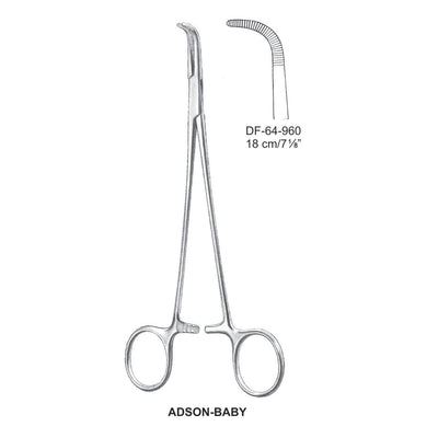Adson-Baby Dissecting Forceps, Curved, 18cm  (DF-64-960)