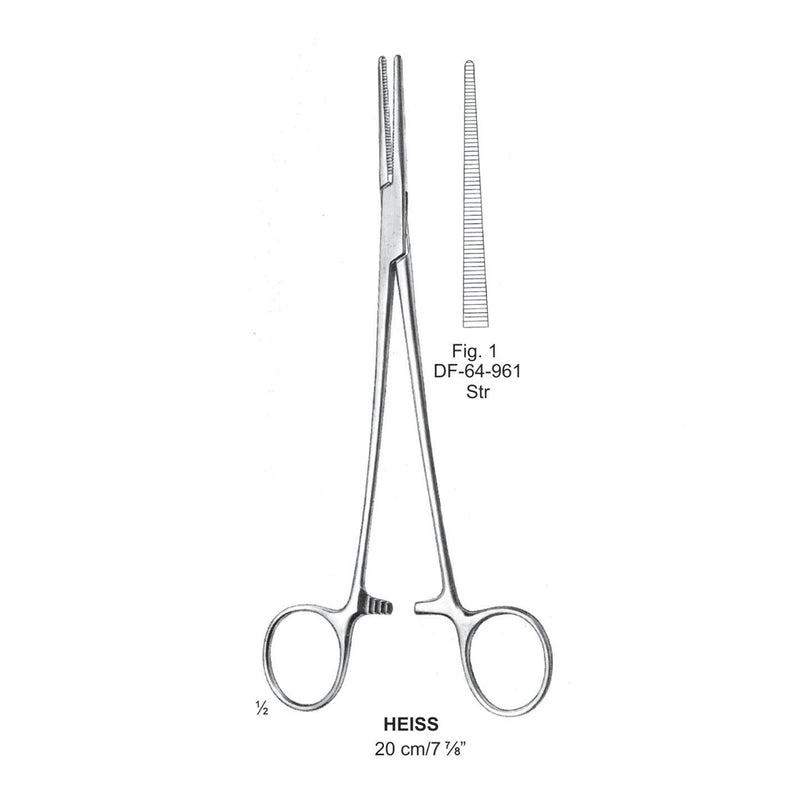 Heiss Dissecting Forceps, Straight, 20cm  (DF-64-961) by Dr. Frigz