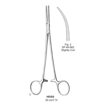 Heiss Dissecting Forceps, Slightly Curved, 20cm  (DF-64-962)