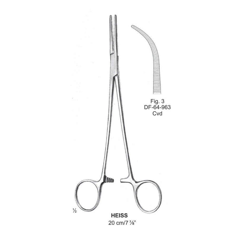 Heiss Dissecting Forceps, Curved, 20cm  (DF-64-963) by Dr. Frigz