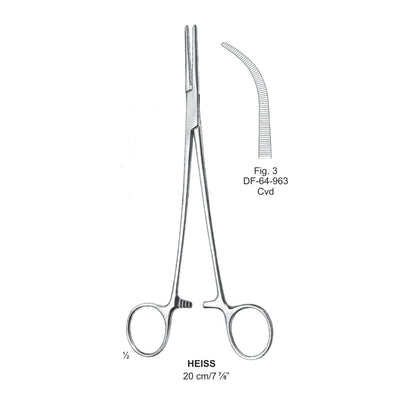 Heiss Dissecting Forceps, Curved, 20cm  (DF-64-963)