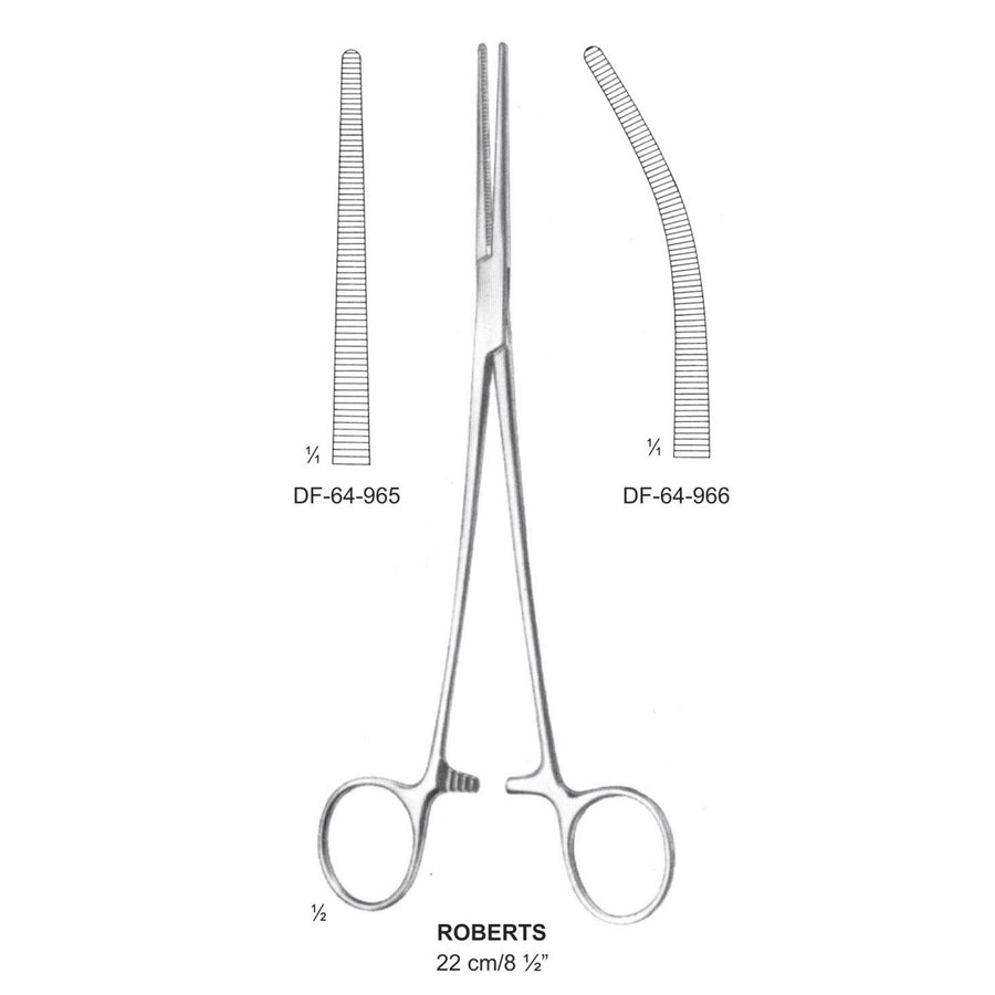 Roberts Dissecting Forceps, Curved, 22cm  (DF-64-966) by Dr. Frigz
