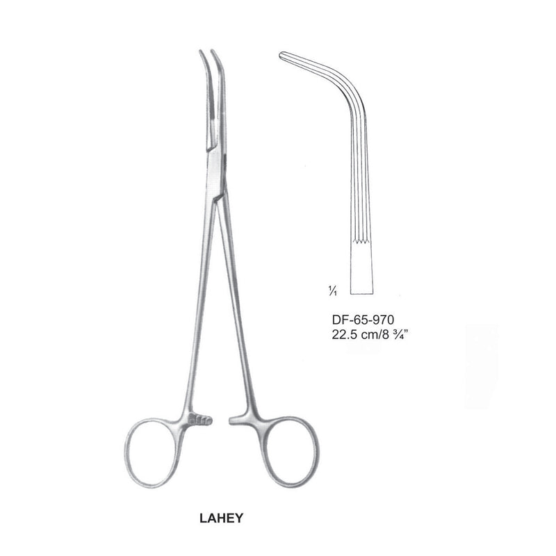 Lahey Artery Forceps, Curved, 22.5cm (DF-65-970) by Dr. Frigz