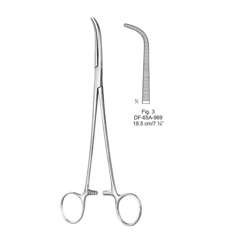 Ligature Forceps, Curved, Fig.3, 18.5cm (DF-65A-969) by Dr. Frigz