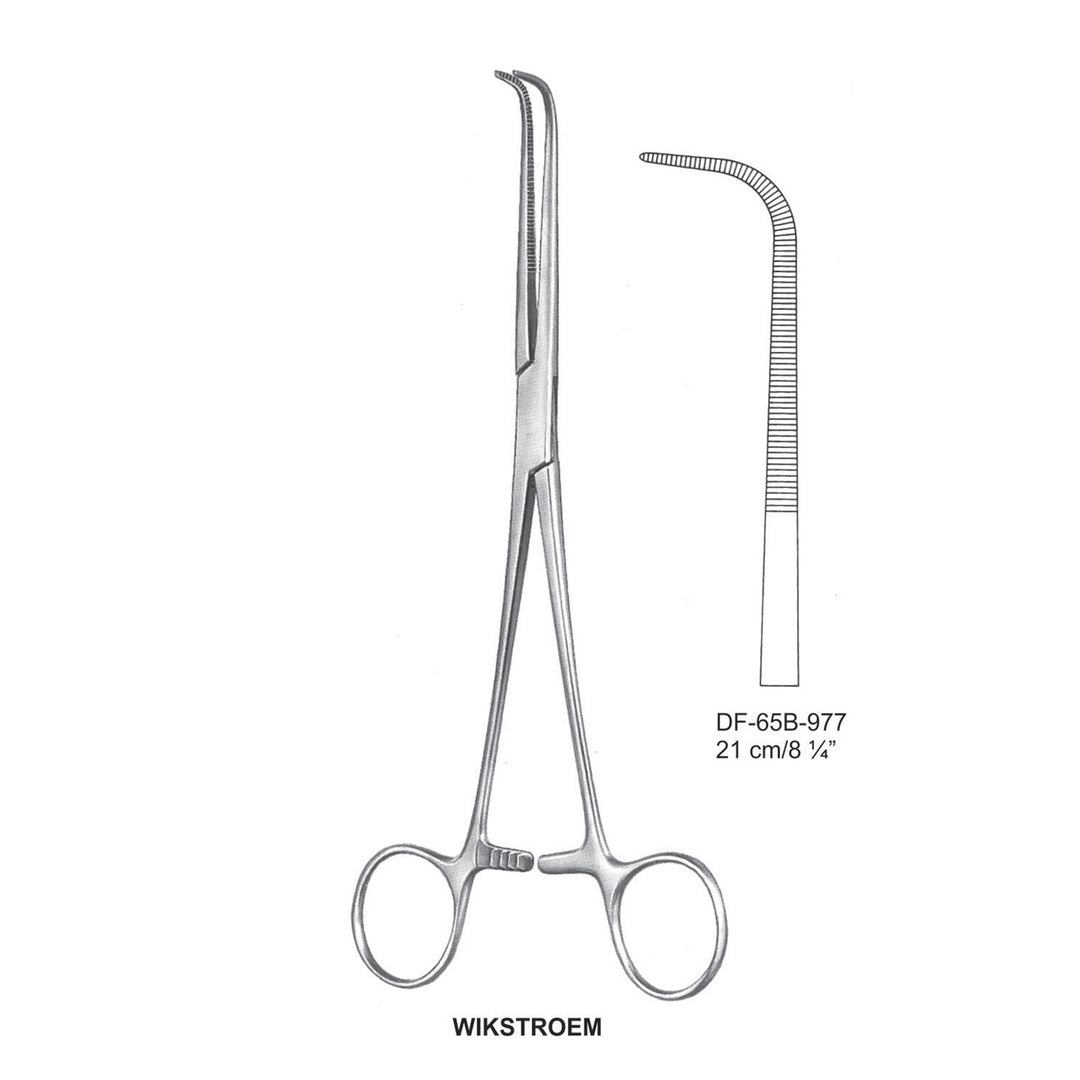 WikStraightoem Ligature Forceps, Curved, 21cm (DF-65B-977) by Dr. Frigz