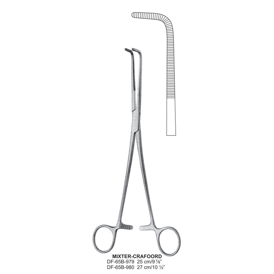 Mixter-Crafoord Ligature Forceps, Curved, 27cm (DF-65B-980) by Dr. Frigz