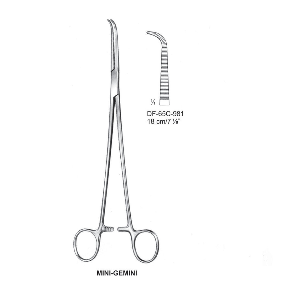 Mini-Gemini Ligature Forceps, Curved, 18cm (DF-65C-981) by Dr. Frigz