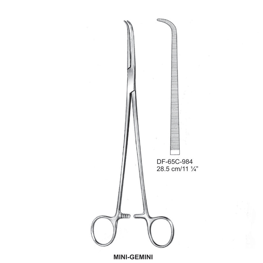 Mini-Gemini Ligature Forceps, Curved, 28.5cm (DF-65C-984) by Dr. Frigz