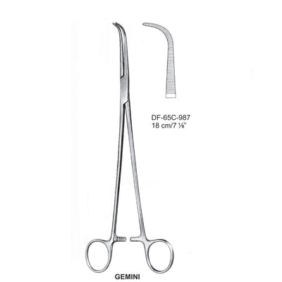 Gemini Ligature Forceps, Curved, 18cm (DF-65C-987) by Dr. Frigz