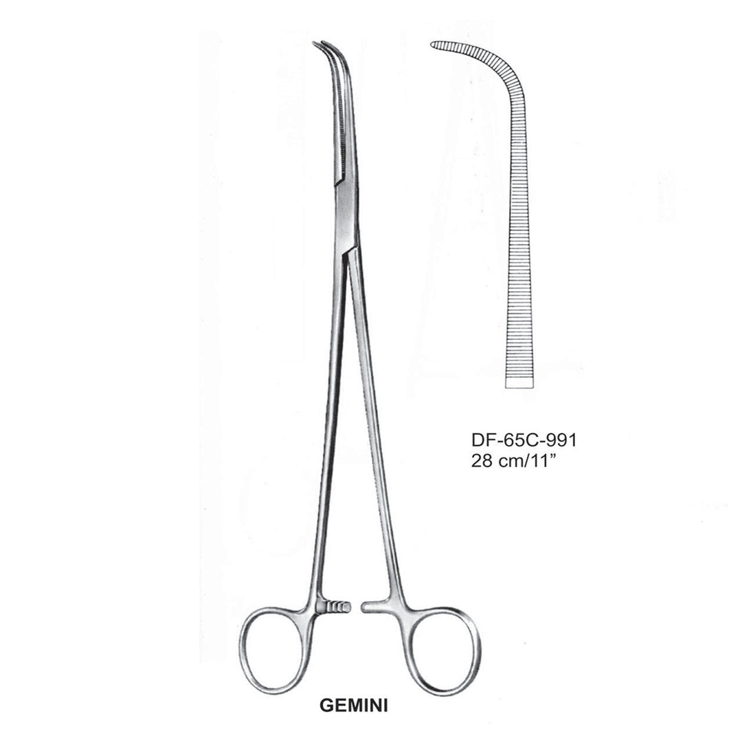 Gemini Ligature Forceps, Curved, 28cm (DF-65C-991) by Dr. Frigz