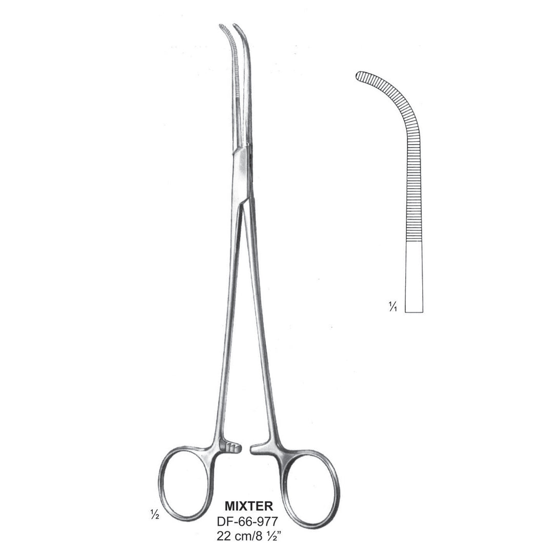 Mixter Ligature Forceps, Curved, 22cm (DF-66-977) by Dr. Frigz