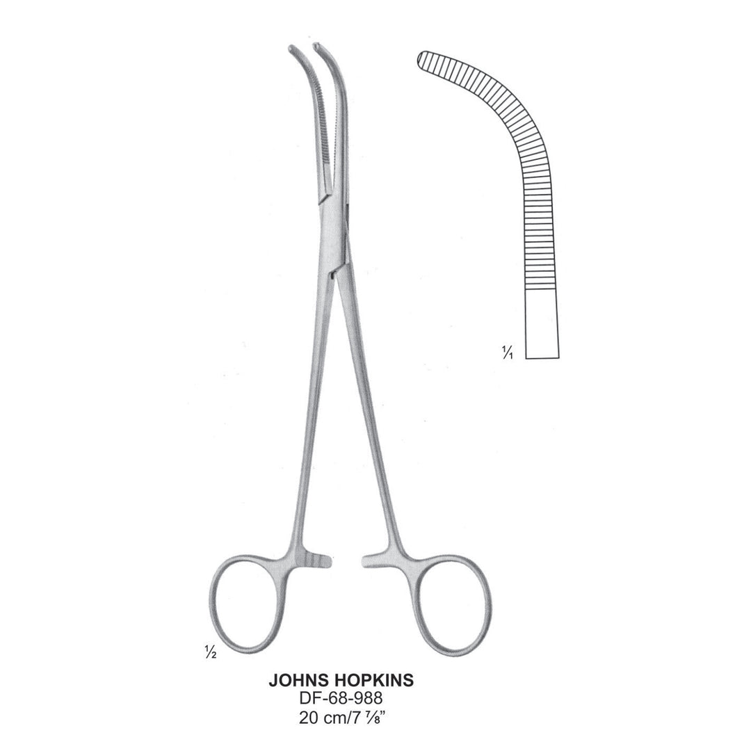 Johns-Hopkins Artery Forceps, Curved, 20cm (DF-68-988) by Dr. Frigz