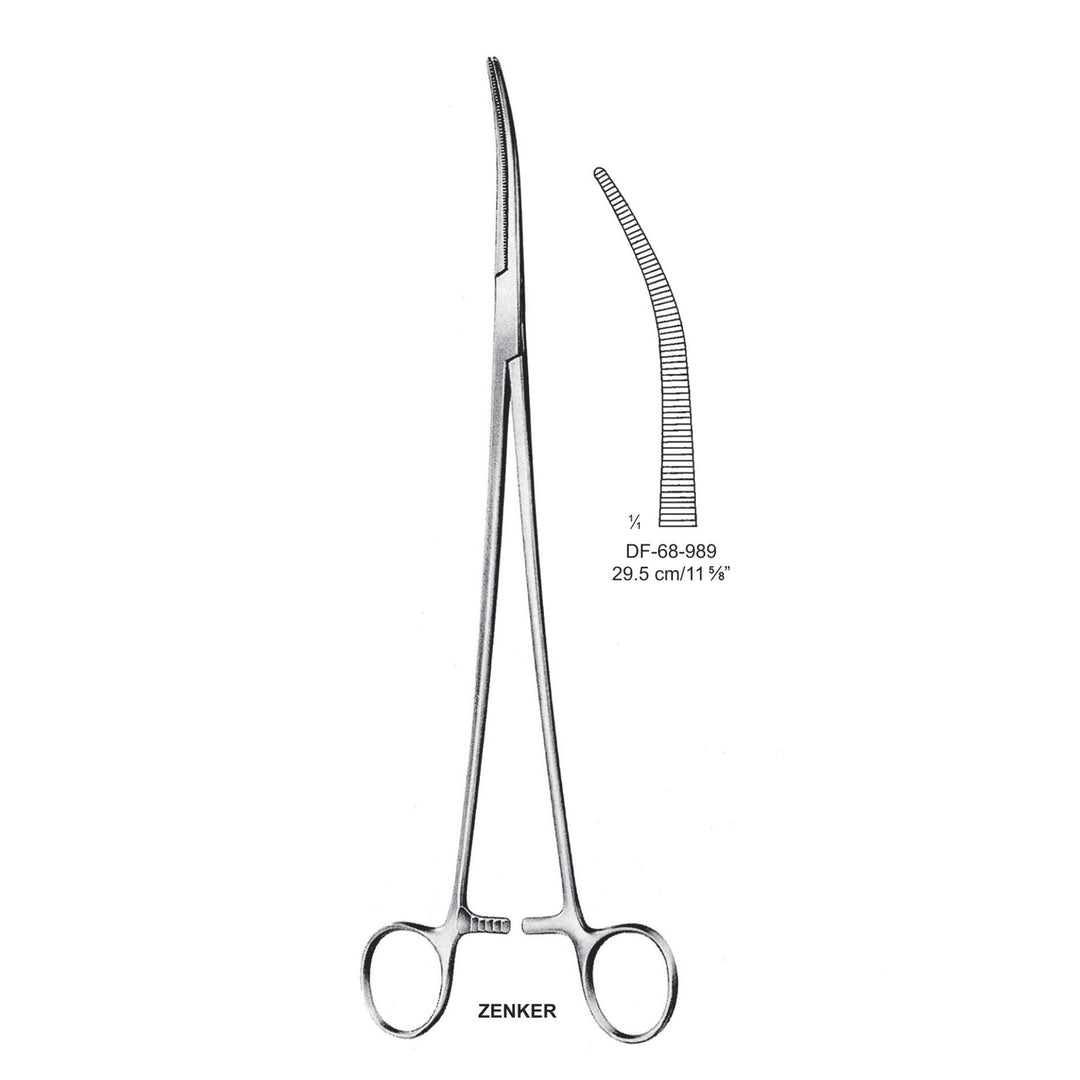 Zenker Artery Forceps, Slightly Curved, 29.5cm (DF-68-989) by Dr. Frigz