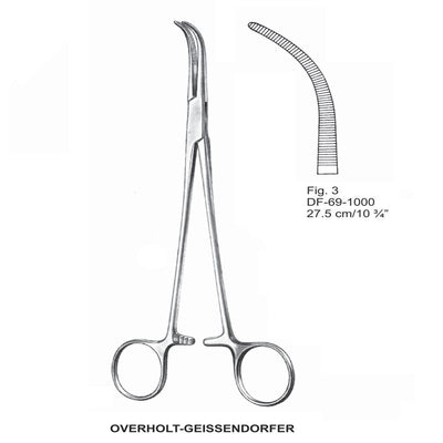 Overholt-Geissendorfer Dissecting Forceps, Curved, Fig.3, 27.5cm (DF-69-1000)