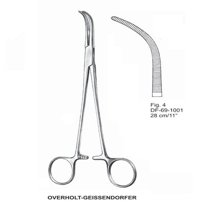 Overholt-Geissendorfer Dissecting Forceps, Curved, Fig.4, 28cm (DF-69-1001)