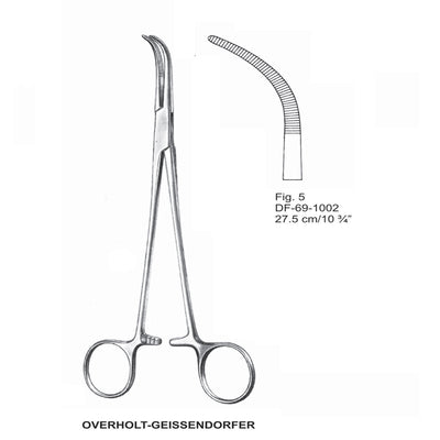Overholt-Geissendorfer Dissecting Forceps, Curved, Fig.5, 27.5cm (DF-69-1002)