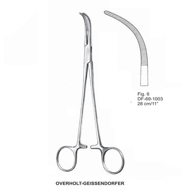 Overholt-Geissendorfer Dissecting Forceps, Curved, Fig.6, 28cm (DF-69-1003)